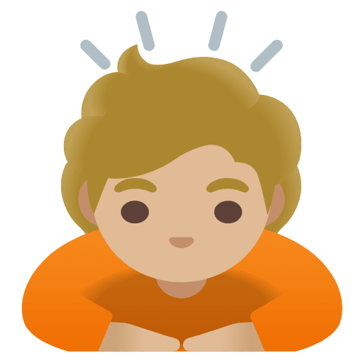 Person Bowing Medium Light Skin Tone Emoji from Noto Emojis Set