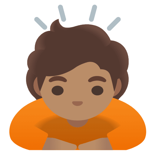 Person Bowing Medium Skin Tone Element from Noto Emojis Set