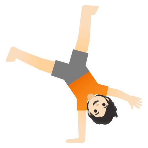 Person Cartwheeling Light Skin Tone Emoji from Noto Emojis Set