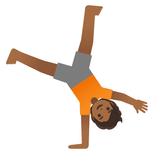 Person Cartwheeling Medium Dark Skin Tone Element from Noto Emojis Set