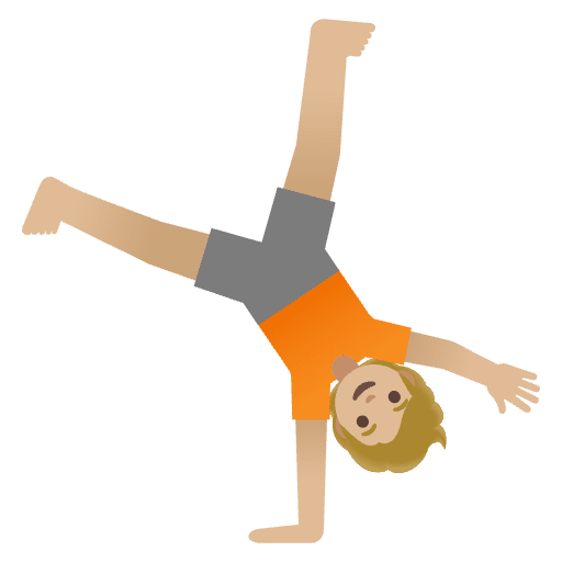 Person Cartwheeling Medium Light Skin Tone Element from Noto Emojis Set
