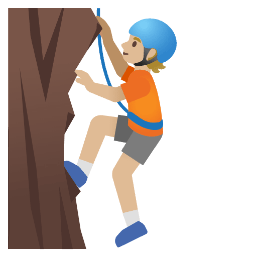 Person Climbing Medium Light Skin Tone Element from Noto Emojis Set
