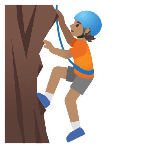Person Climbing Medium Skin Tone Emoji from Noto Emoji Set