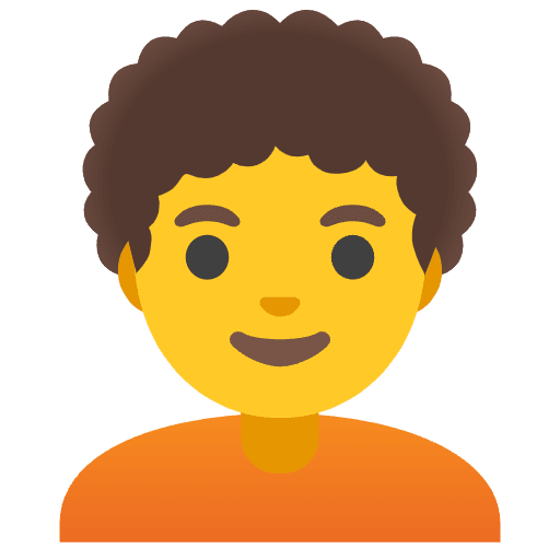 Person Curly Hair Emoji from Noto Emoji Set