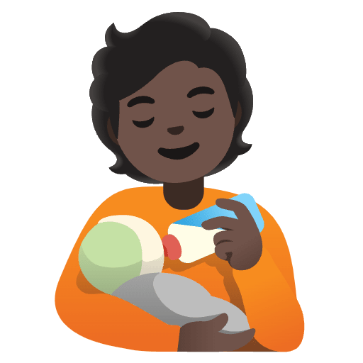 Person Feeding Baby Dark Skin Tone Emoji from Noto Emojis Set