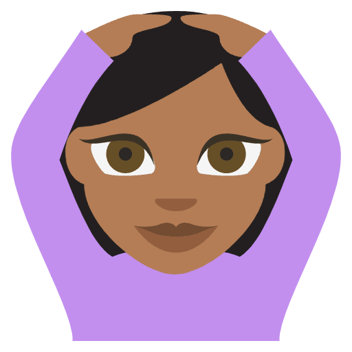 Person Gesturing Ok Medium Dark Skin Tone Emoji from EmojiTwo Colors Set