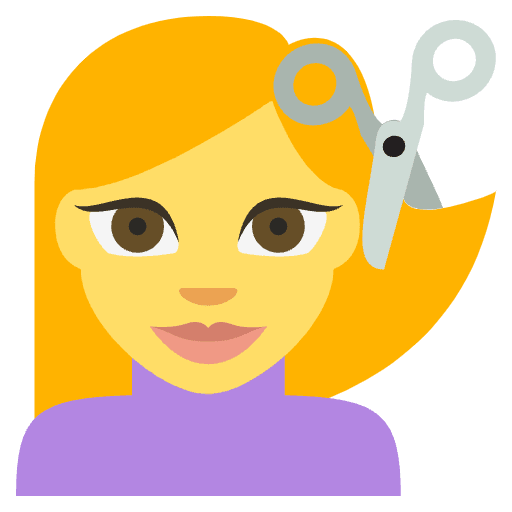 Person Getting Haircut Emoji from EmojiTwo Colors Set