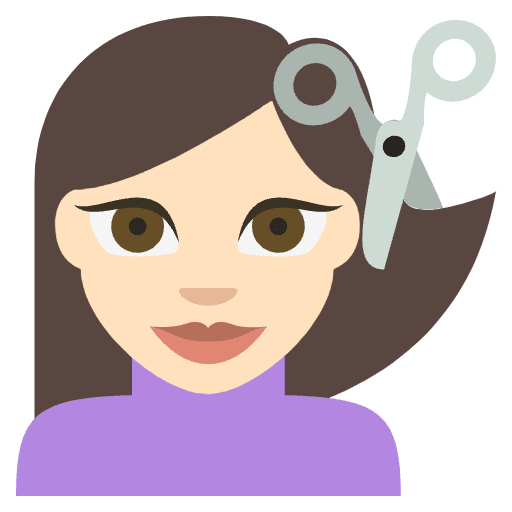 Person Getting Haircut Light Skin Tone Element from EmojiTwo Colors Set