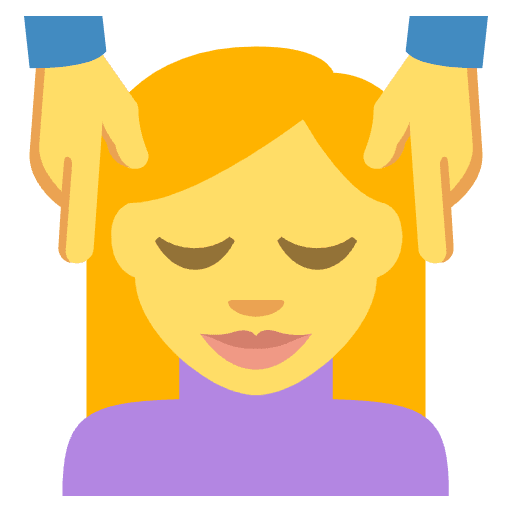 Person Getting Massage Emoji from EmojiTwo Colors Set