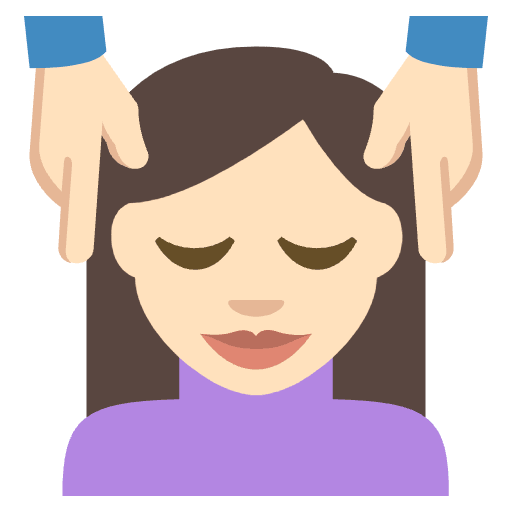 Person Getting Massage Light Skin Tone Emoji from EmojiTwo Colors Set