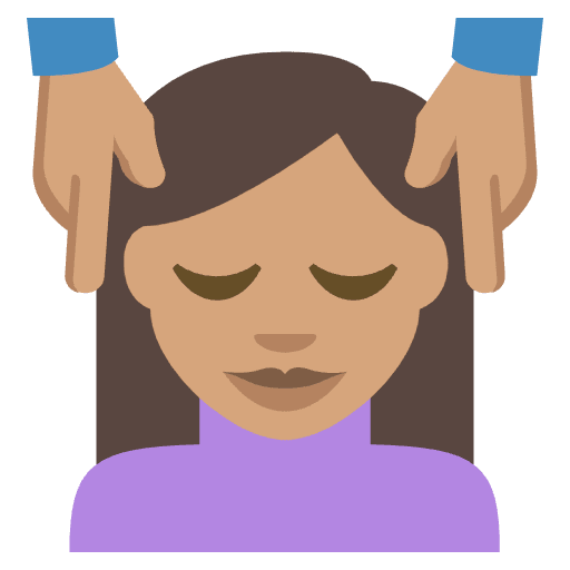 Person Getting Massage Medium Skin Tone Element from EmojiTwo Colors Set