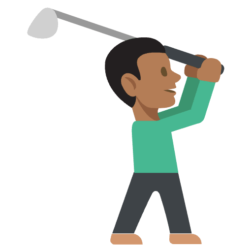 Person Golfing Medium Dark Skin Tone Emoji from EmojiTwo Colors Set