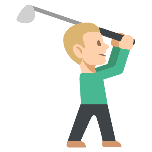 Person Golfing Medium Light Skin Tone Emoji from EmojiTwo Colors Set