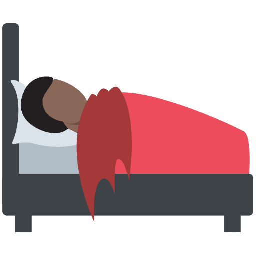 Person In Bed Dark Skin Tone Emoji from EmojiTwo Colors Set