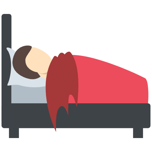 Person In Bed Light Skin Tone Emoji from EmojiTwo Colors Set