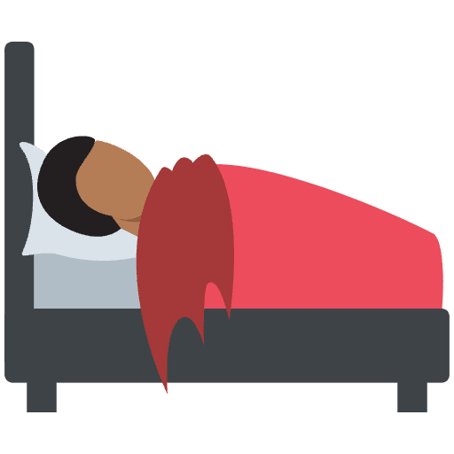 Person In Bed Medium Dark Skin Tone Emoji from EmojiTwo Colors Set