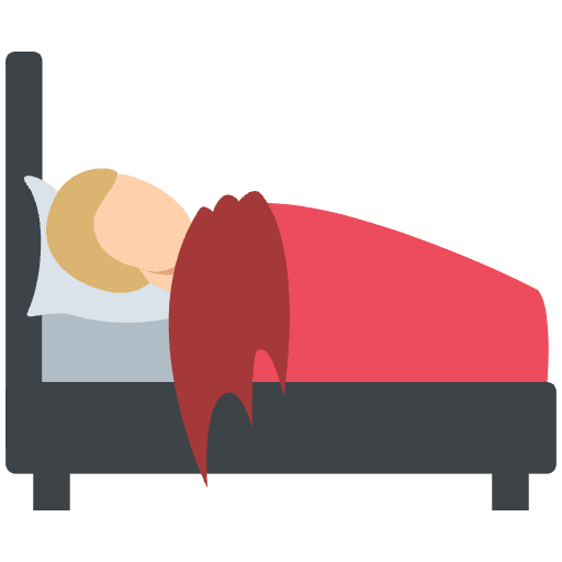 Person In Bed Medium Light Skin Tone Emoji from EmojiTwo Colors Set