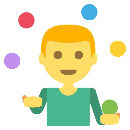 Person Juggling Emoji from EmojiTwo Colors Set