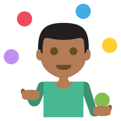 Person Juggling Medium Dark Skin Tone Emoji from EmojiTwo Colors Set