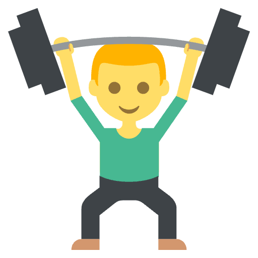 Person Lifting Weights Emoji from EmojiTwo Colors Set