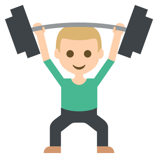 Person Lifting Weights Medium Light Skin Tone Emoji from EmojiTwo Colors Set