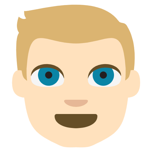 Person Light Skin Tone Blond Hair Element from EmojiTwo Colors Set