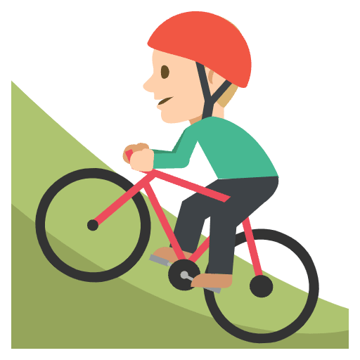 Person Mountain Biking Medium Light Skin Tone Emoji from EmojiTwo Colors Set