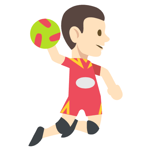 Person Playing Handball Light Skin Tone Emoji from EmojiTwo Colors Set