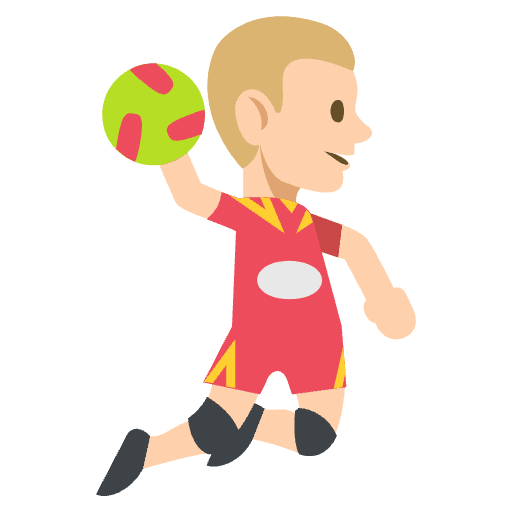 Person Playing Handball Medium Light Skin Tone Emoji from EmojiTwo Colors Set