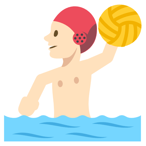 Person Playing Water Polo Light Skin Tone Emoji from EmojiTwo Colors Set