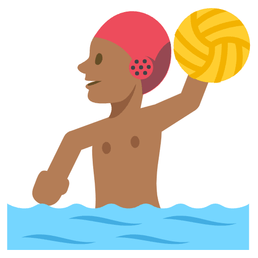 Person Playing Water Polo Medium Dark Skin Tone Emoji from EmojiTwo Colors Set