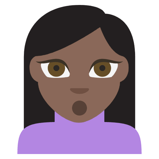 Person Pouting Dark Skin Tone Emoji from EmojiTwo Colors Set