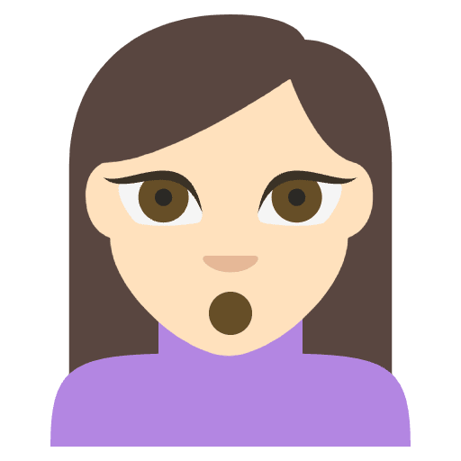 Person Pouting Light Skin Tone Emoji from EmojiTwo Colors Set