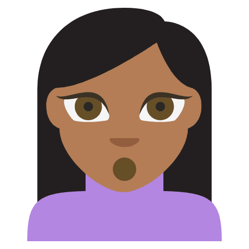 Person Pouting Medium Dark Skin Tone Emoji from EmojiTwo Colors Set