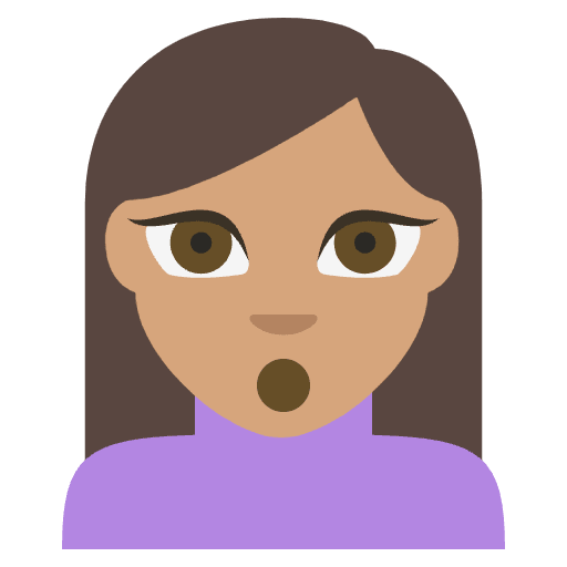 Person Pouting Medium Skin Tone Emoji from EmojiTwo Colors Set