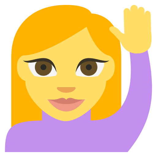 Person Raising Hand Emoji from EmojiTwo Colors Set