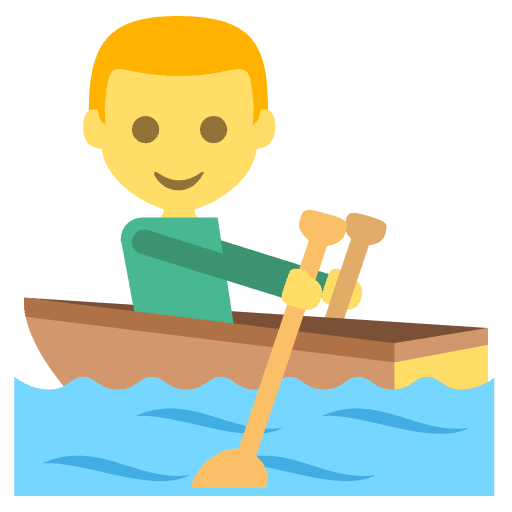 Person Rowing Boat Emoji from EmojiTwo Colors Set