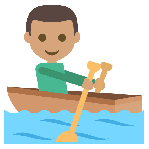 Person Rowing Boat Medium Skin Tone Element from EmojiTwo Colors Set