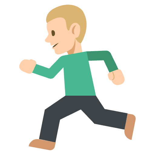 Person Running Medium Light Skin Tone Element from EmojiTwo Colors Set