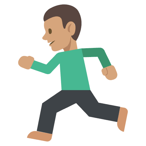 Person Running Medium Skin Tone Element from EmojiTwo Colors Set