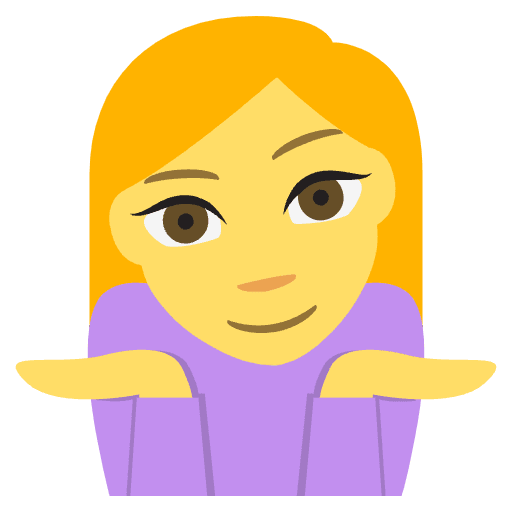 Person Shrugging Element from EmojiTwo Colors Set