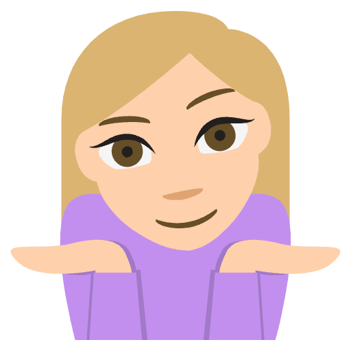 Person Shrugging Medium Light Skin Tone Element from EmojiTwo Colors Set