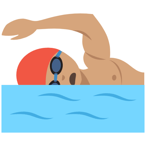 Person Swimming Medium Skin Tone Element from EmojiTwo Colors Set