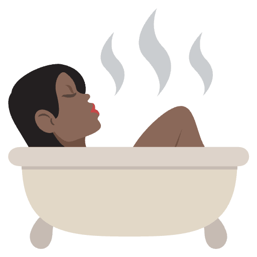 Person Taking Bath Dark Skin Tone Emoji from EmojiTwo Colors Set