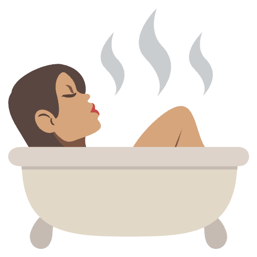 Person Taking Bath Medium Skin Tone Element from EmojiTwo Colors Set