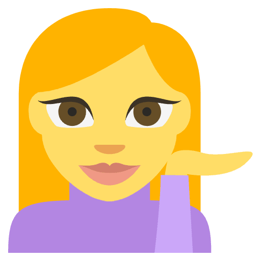 Person Tipping Hand Emoji from EmojiTwo Colors Set