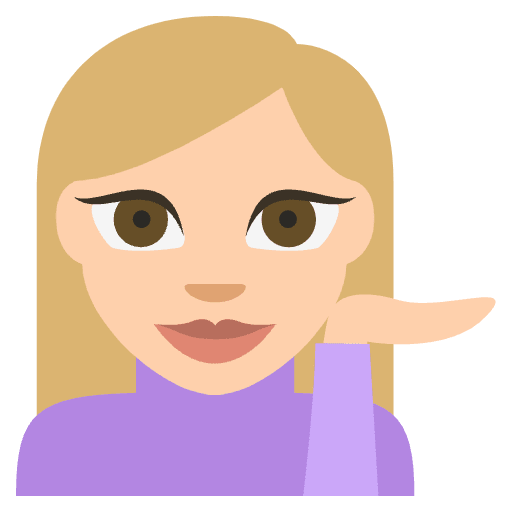 Person Tipping Hand Medium Light Skin Tone Emoji from EmojiTwo Colors Set