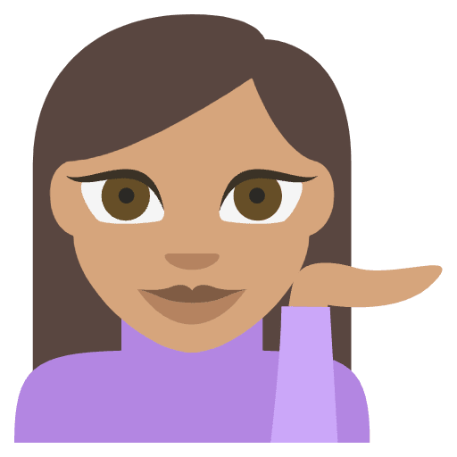Person Tipping Hand Medium Skin Tone Emoji from EmojiTwo Colors Set