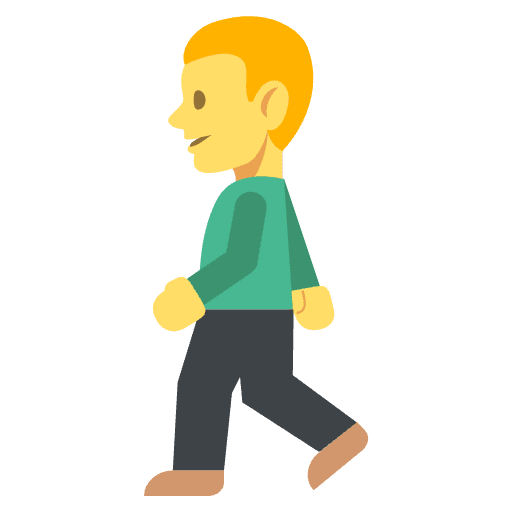Person Walking Emoji from EmojiTwo Colors Set