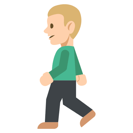 Person Walking Medium Light Skin Tone Emoji from EmojiTwo Colors Set